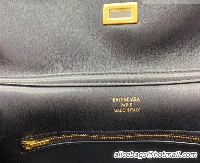 Buy Fashionable Balenciaga Rodeo Small Handbag in Leather & Canvas 78972 Black/Gold 2026