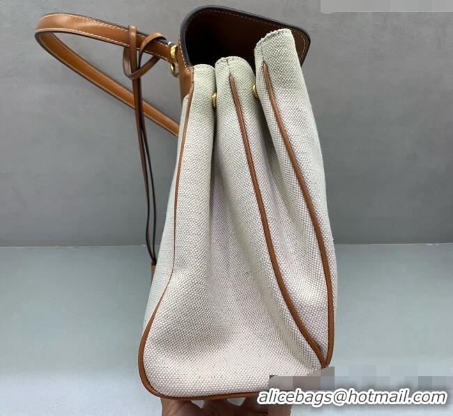 Shop Grade Balenciaga Rodeo Medium Handbag in Leather/Canvas 78972 Brown/Gold 2026