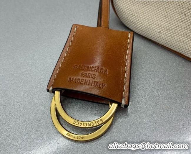 Good Taste Balenciaga Rodeo Small Handbag in Leather/Canvas 78972 Brown/Gold 2026