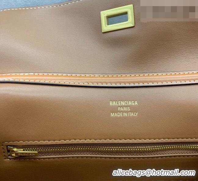 Good Taste Balenciaga Rodeo Small Handbag in Leather/Canvas 78972 Brown/Gold 2026