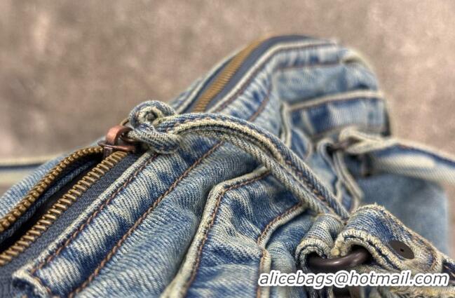 Top Design Balenciaga Le City Bag East West in Denim 0827 Blue 2026