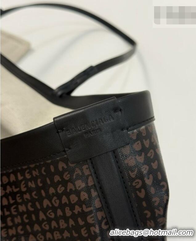 Market Sells Balenciaga Large Select Tote Bag in Coated Canvas with Orange The Door Artwork 90817 Black 2026