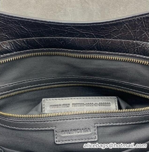 Buy Fashionable Balenciaga Maxi Large Le City Tote Bag in Arena Lambskin 08439 Black 2026