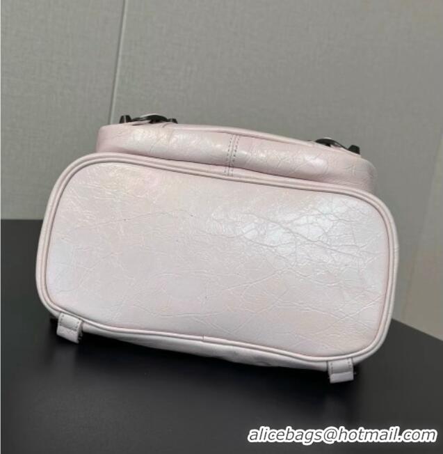 Top Grade Balenciaga Mini Le City Backpack in Arena lambskin 90821 Pink 2026