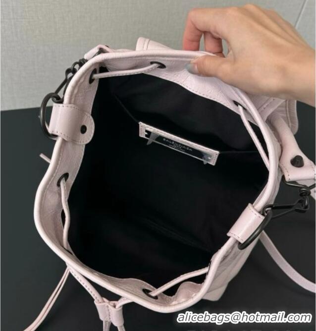 Top Grade Balenciaga Mini Le City Backpack in Arena lambskin 90821 Pink 2026