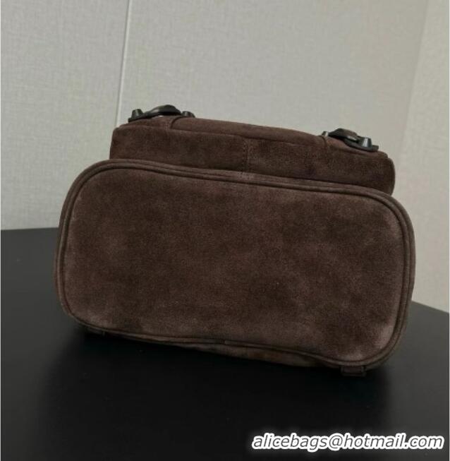 Grade Quality Balenciaga Mini Le City Backpack in Suede 90822 Dark Brown 2026