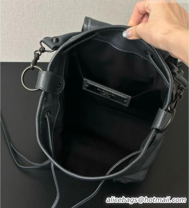 Most Popular Balenciaga Mini Le City Backpack in Arena lambskin 90821 Deep Grey 2026