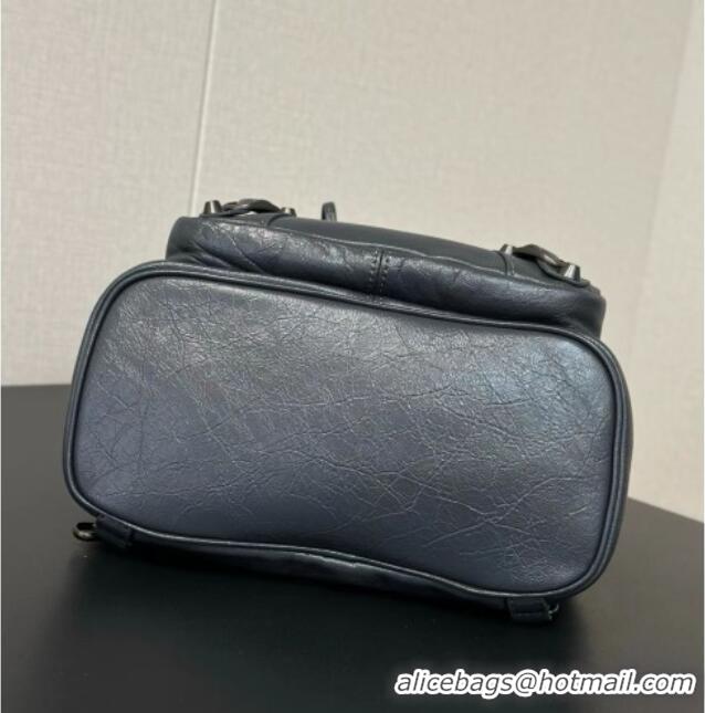 Most Popular Balenciaga Mini Le City Backpack in Arena lambskin 90821 Deep Grey 2026