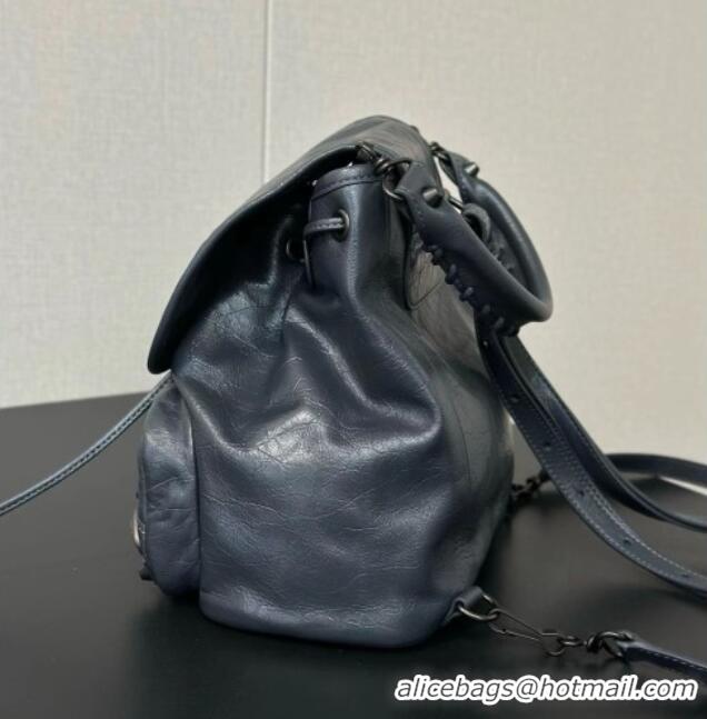 Most Popular Balenciaga Mini Le City Backpack in Arena lambskin 90821 Deep Grey 2026