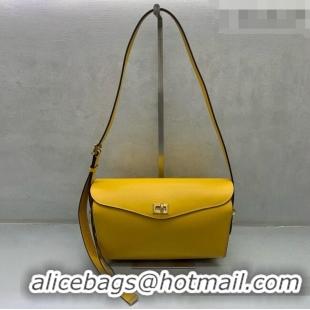 New Cheap Balenciaga Medium Le 7 Shoulder Bag in Smooth Leather 90826 Yellow 2026
