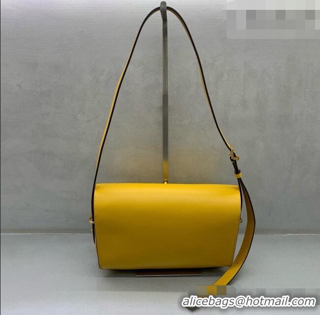 New Cheap Balenciaga Medium Le 7 Shoulder Bag in Smooth Leather 90826 Yellow 2026