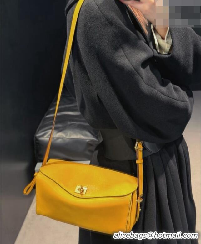 New Cheap Balenciaga Medium Le 7 Shoulder Bag in Smooth Leather 90826 Yellow 2026