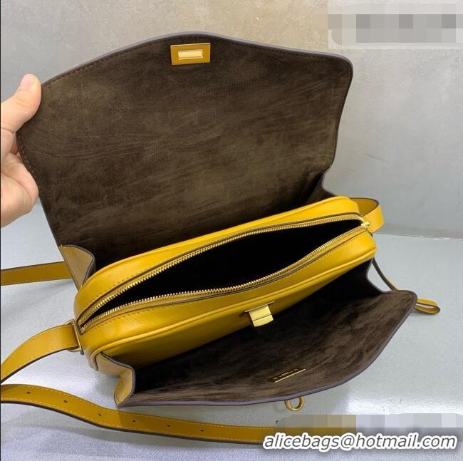 New Cheap Balenciaga Medium Le 7 Shoulder Bag in Smooth Leather 90826 Yellow 2026