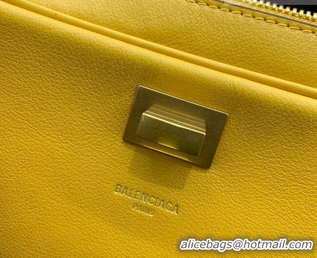 New Cheap Balenciaga Medium Le 7 Shoulder Bag in Smooth Leather 90826 Yellow 2026