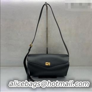 Cheapest Balenciaga Medium Le 7 Shoulder Bag in Smooth Leather 90826 Black 2026