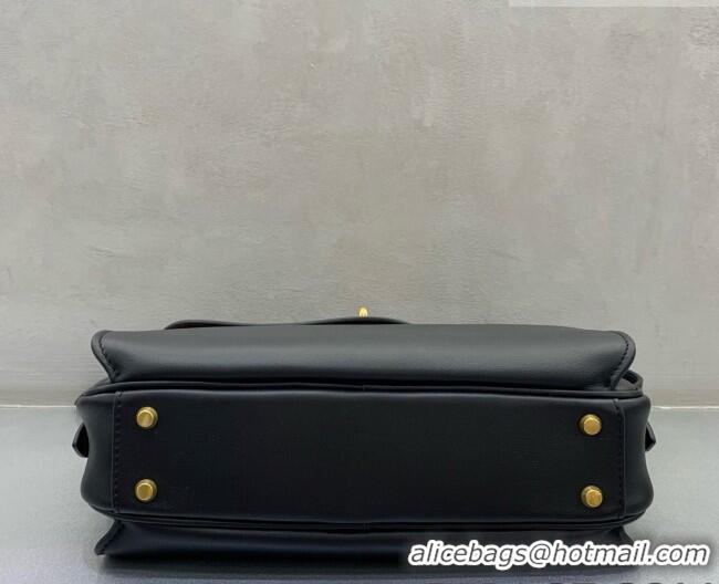 Cheapest Balenciaga Medium Le 7 Shoulder Bag in Smooth Leather 90826 Black 2026