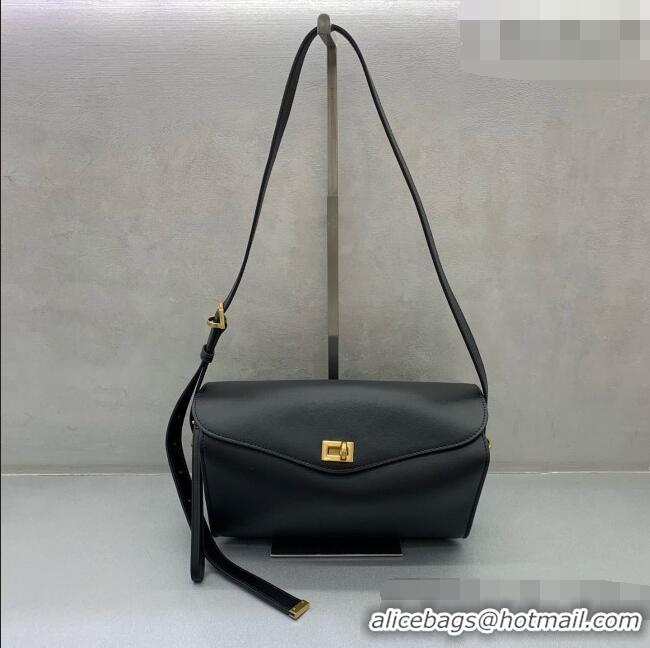 Cheapest Balenciaga Medium Le 7 Shoulder Bag in Smooth Leather 90826 Black 2026