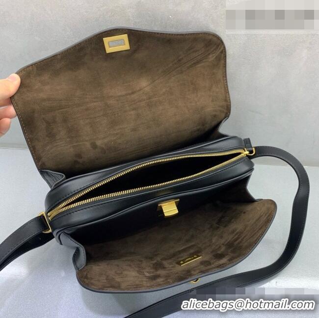 Cheapest Balenciaga Medium Le 7 Shoulder Bag in Smooth Leather 90826 Black 2026