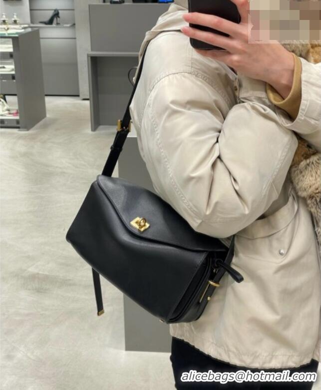 Cheapest Balenciaga Medium Le 7 Shoulder Bag in Smooth Leather 90826 Black 2026
