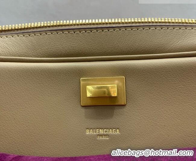 New Fashion Balenciaga Medium Le 7 Shoulder Bag in Smooth Leather 90826 Beige 2026