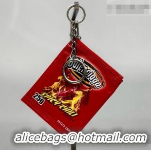 Low Price Balenciaga Smokey BBQ Charm/Keychain Chips in glossy calfskin 90830 Red 2026