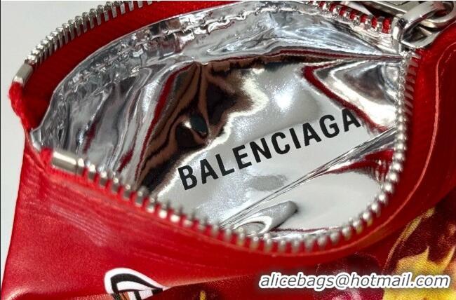 Low Price Balenciaga Smokey BBQ Charm/Keychain Chips in glossy calfskin 90830 Red 2026