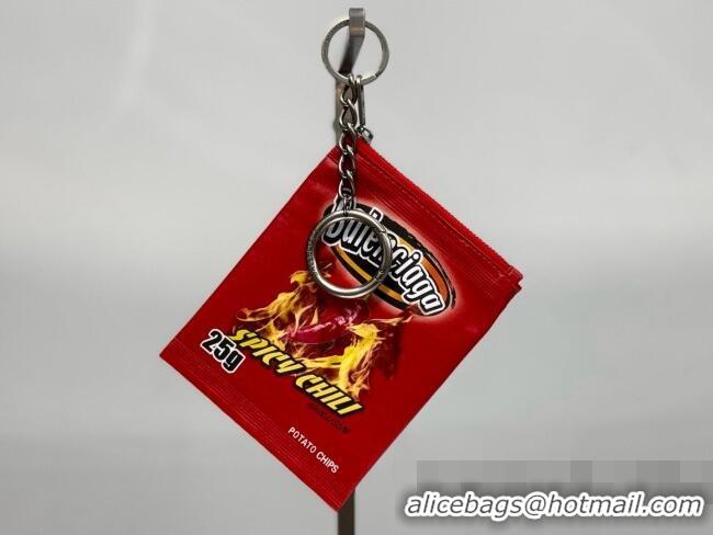 Low Price Balenciaga Smokey BBQ Charm/Keychain Chips in glossy calfskin 90830 Red 2026