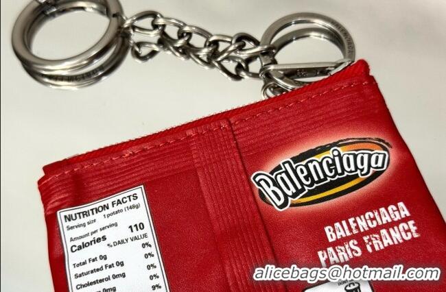 Low Price Balenciaga Smokey BBQ Charm/Keychain Chips in glossy calfskin 90830 Red 2026