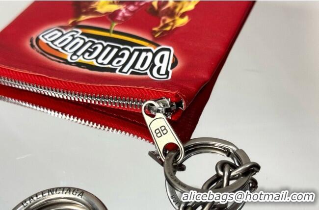 Low Price Balenciaga Smokey BBQ Charm/Keychain Chips in glossy calfskin 90830 Red 2026
