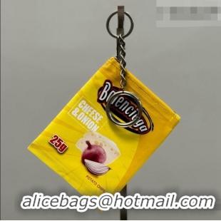Best Quality Balenciaga Smokey BBQ Charm/Keychain Chips in glossy calfskin 90830 Yellow 2026