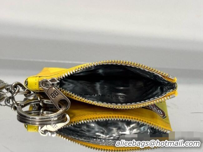 Best Quality Balenciaga Smokey BBQ Charm/Keychain Chips in glossy calfskin 90830 Yellow 2026