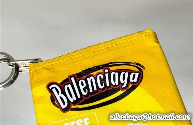 Best Quality Balenciaga Smokey BBQ Charm/Keychain Chips in glossy calfskin 90830 Yellow 2026