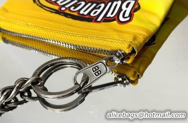 Best Quality Balenciaga Smokey BBQ Charm/Keychain Chips in glossy calfskin 90830 Yellow 2026