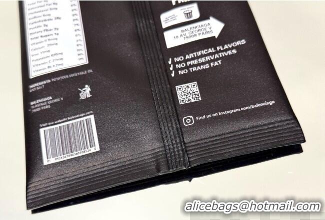 Top Design Balenciaga Smokey BBQ Charm/Keychain Chips in glossy calfskin 90830 Black 2026