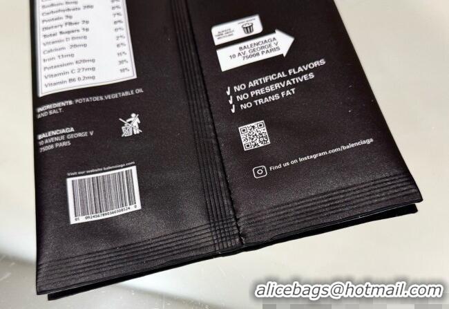 Grade Quality Balenciaga Smokey BBQ Chips Phone Holder Pouch in glossy calfskin 90831 Black 2026