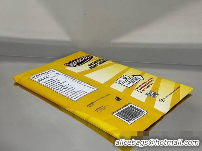 Unique Grade Balenciaga Smokey BBQ Chips Large Pouch in glossy calfskin 0001 Yellow 2026