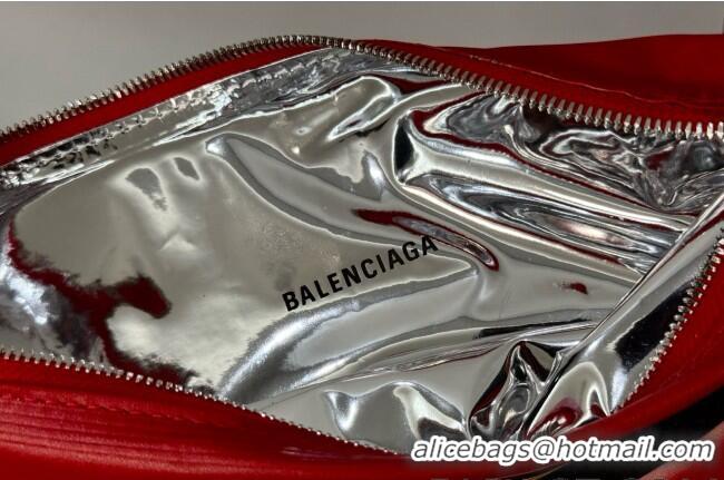 Good Looking Balenciaga Smokey BBQ Chips Large Pouch in glossy calfskin 0001 Red 2026