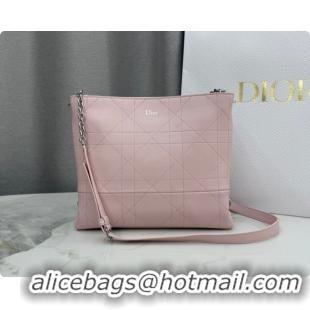 Best Design Dior Trianon Bucket Bag with Chain in Flat Macrocannage Lambskin Leather Pink 2026 M0179