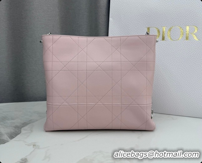 Best Design Dior Trianon Bucket Bag with Chain in Flat Macrocannage Lambskin Leather Pink 2026 M0179