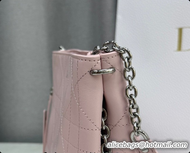Best Design Dior Trianon Bucket Bag with Chain in Flat Macrocannage Lambskin Leather Pink 2026 M0179