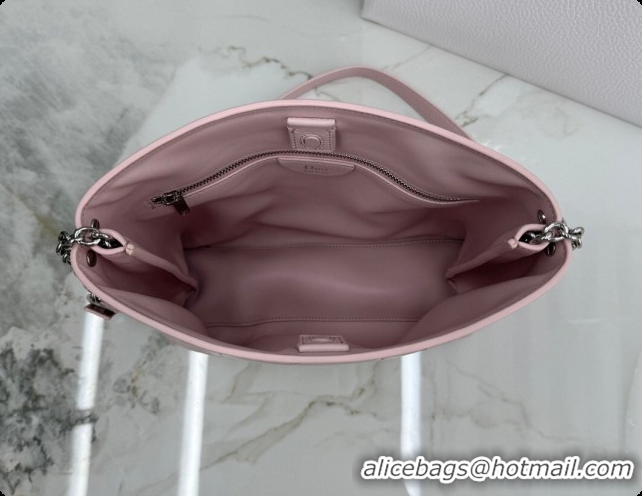 Best Design Dior Trianon Bucket Bag with Chain in Flat Macrocannage Lambskin Leather Pink 2026 M0179