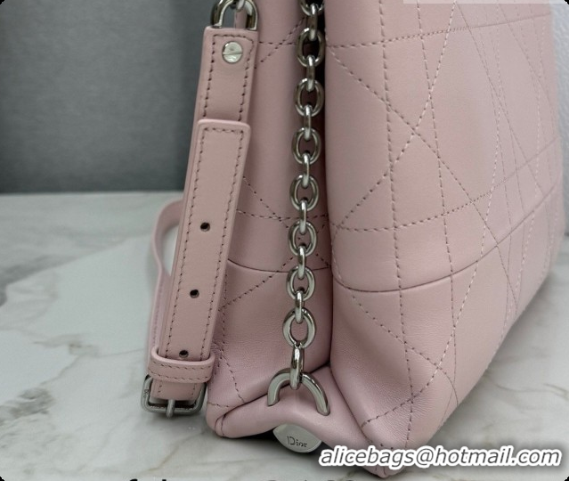 Best Design Dior Trianon Bucket Bag with Chain in Flat Macrocannage Lambskin Leather Pink 2026 M0179