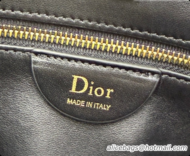 Perfect Dior Trianon Bucket Bag with Chain in Flat Macrocannage Lambskin Leather M0179 Black 2026