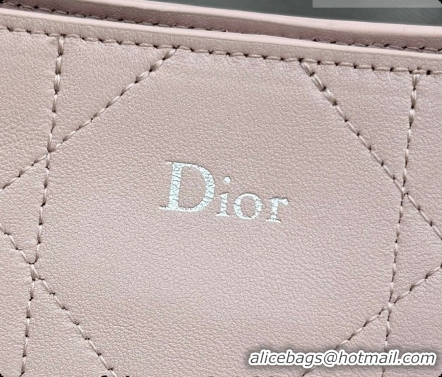 Low Price Dior Small Trianon Bucket Bag with Chain in Flat Macrocannage Lambskin Leather M0178 Pink 2026