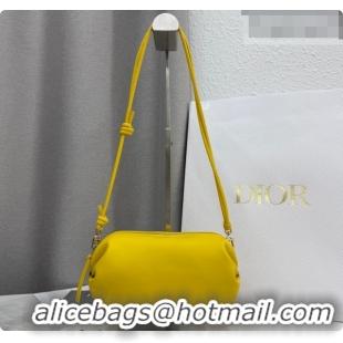 Unique Style Dior Bow Pouch Bag in Lambskin Leather S3900 Yellow 2026