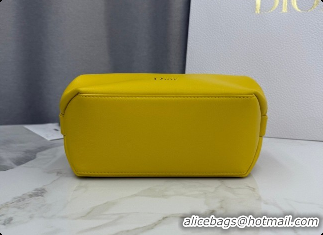Unique Style Dior Bow Pouch Bag in Lambskin Leather S3900 Yellow 2026