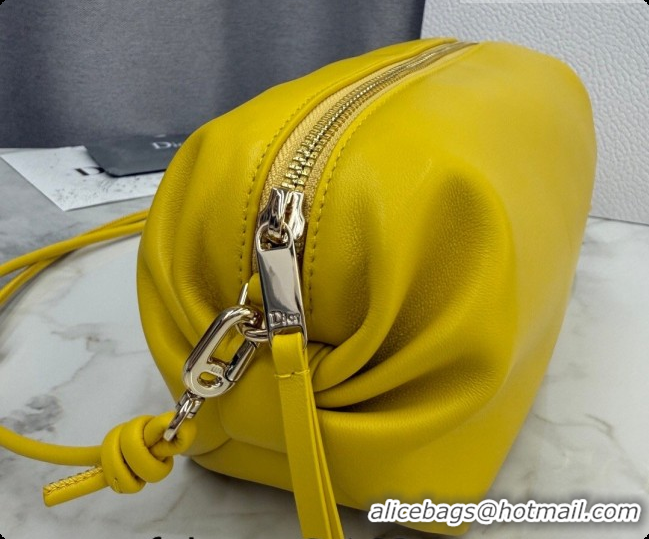 Unique Style Dior Bow Pouch Bag in Lambskin Leather S3900 Yellow 2026