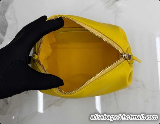 Unique Style Dior Bow Pouch Bag in Lambskin Leather S3900 Yellow 2026