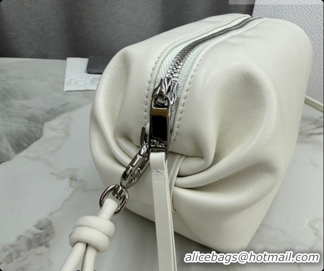 Popular Style Dior Bow Pouch Bag in Lambskin Leather S3900 White 2026