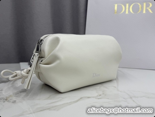Popular Style Dior Bow Pouch Bag in Lambskin Leather S3900 White 2026